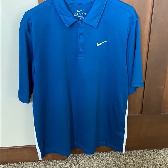 Nike Dri Fit L golf polo Blue - Picture 1 of 4